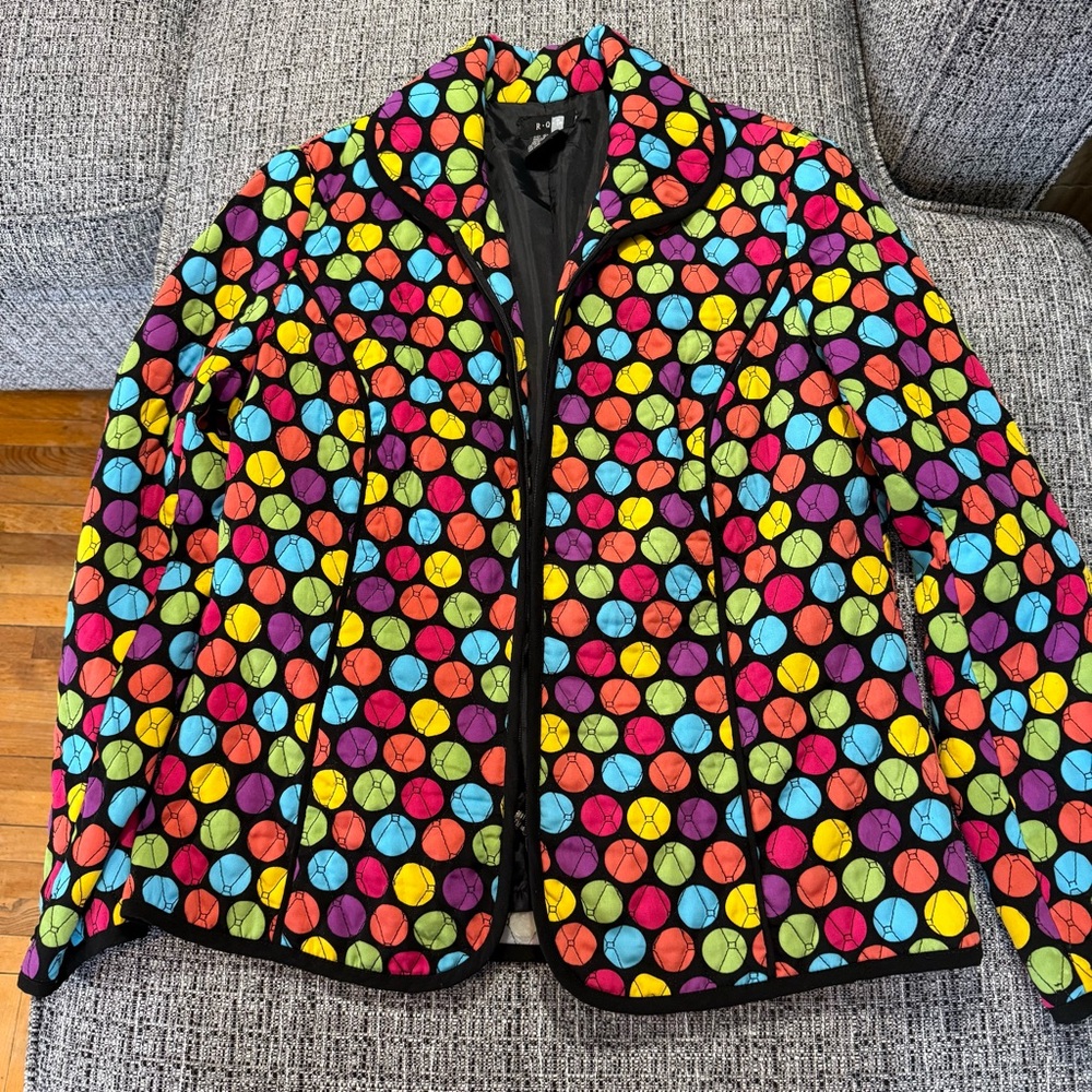 RQT Black Jacket with Multicolored Accents
